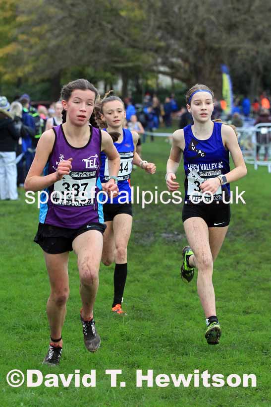 Girls Under-13s, 2022 British Athletics Cross Challenge, Sefton Park, Liverpool.  Photo: David T. Hewitson/Sports for All Pics